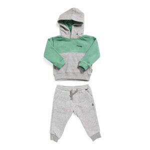 VOLCOM Green Infant Boys Color Block Fleece Lined Hoodie And Joggers Set